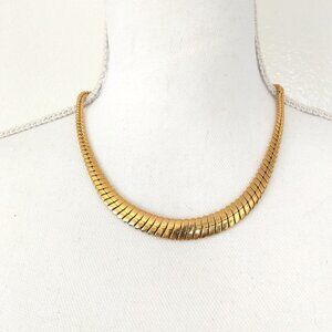 Vintage Napier Gold descending necklace 005 Heavy